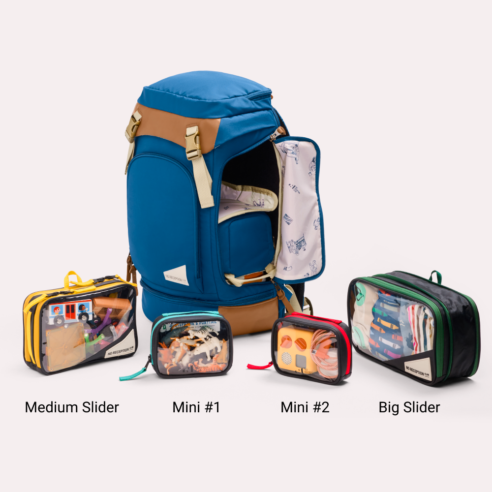 Set of Four Packing Organizers Lemon